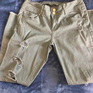 High rise skinny jeans